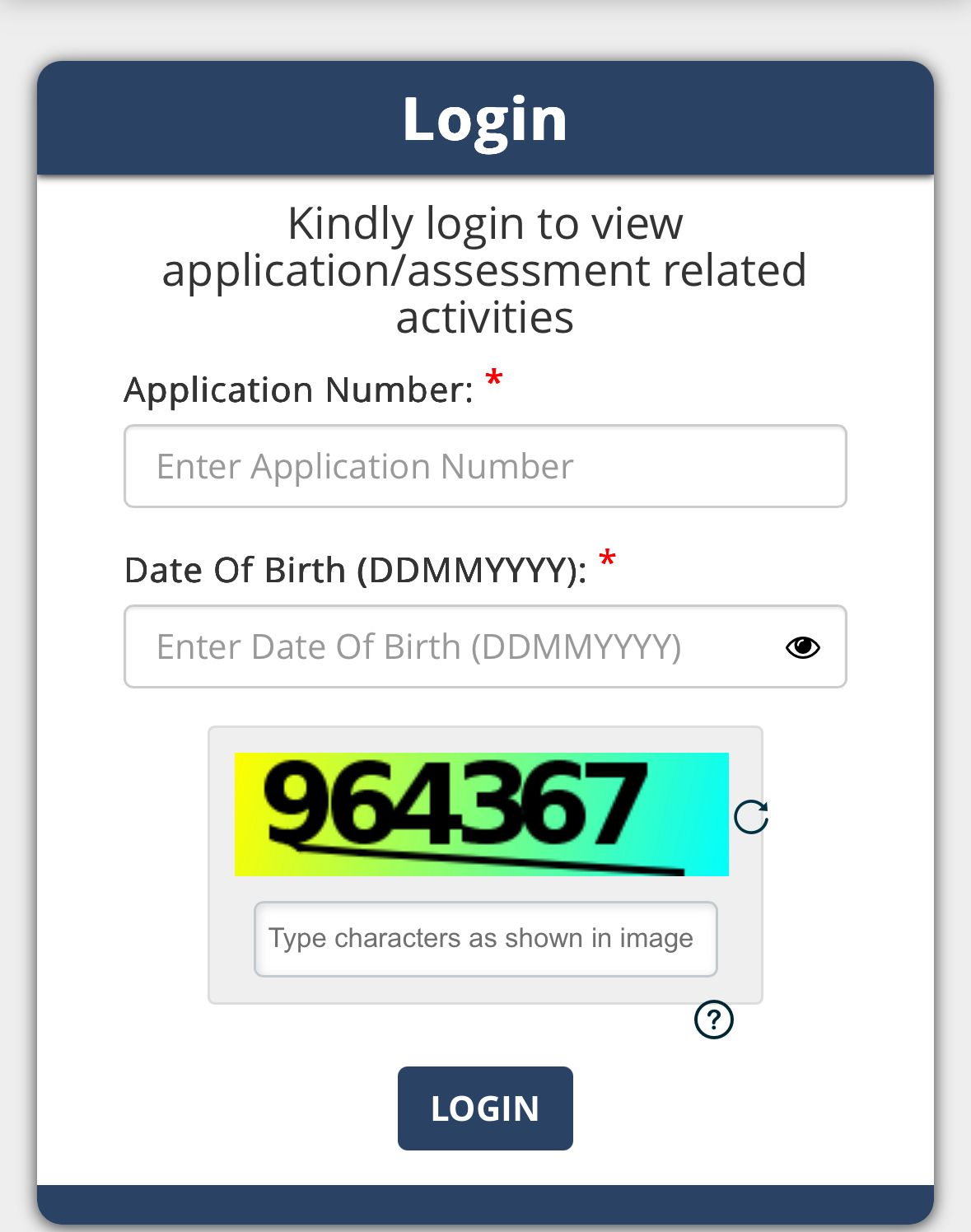 Admit Card Screenshot