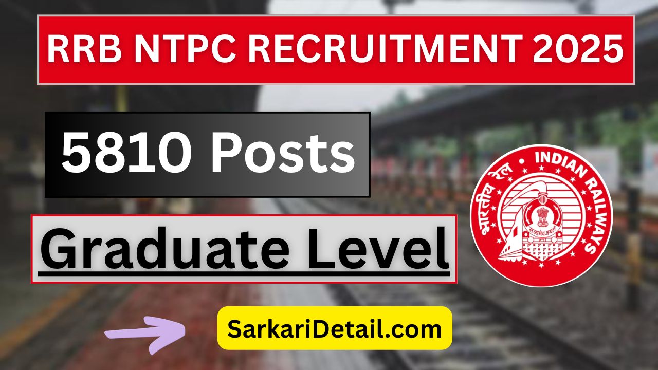 RRB NTPC (Graduate Level) Online From 2025